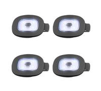 Karriter Lot de 4 lumières rechargeables par USB pour bonnet tricoté à LED, lumière forte, moyenne et faible, lumières LED USB
