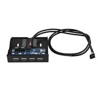 Karriter Support adaptateur d'extension pour panneau avant USB 2.0 avec câble 9 broches pour ordinateur de bureau 8,9 cm