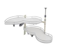 Karrousel - Organisateur d'armoire d'angle - Organiseur de placard de cuisine extensible pour armoires d'angle - Rangement de cuisine réglable en hauteur avec 2 niveaux - Charge maximale : 15 kg