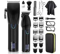 Karrte Kit de tondeuse à cheveux professionnelle pour homme, tondeuse de barbier sans fil, tondeuse à barbe, kit de toilettage