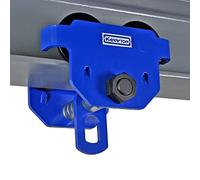 KARRYTON Chariot à poutre de 2 tonnes/1995,8 kg, largeur de bride réglable, chariot manuel robuste avec rouleaux à double voie pour élévateurs de grue, palans de garage, poutres droites/incurvées en I