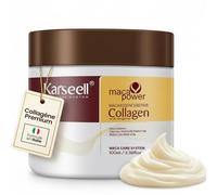 Karseell MACA CARE SYSTEM Masque Cheveux Collagène Coco Argan Réparateur Nourrissant Hydratant Anti-Frisottis Renforce Cheveux Secs Abîmés Brillance Intense Soin Professionnel Format Voyage 100ml