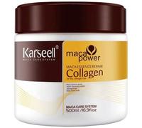 Karseell MACA CARE SYSTEM Masque Cheveux Collagène Huile d’Argan Coco Professionnel Hydratant Nourrissant Réparateur Cheveux Secs Abîmés Colorés Bouclés Lisses Anti Frisottis Sans Sulfates 500ml