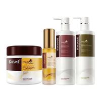 Karseell MACA CARE SYSTEM Masque Collagène Sérum Huile d’Argan Shampooing Hydratant Après-Shampoing Réparateur Soin Nutrition Hydratation Brillance Anti-Frizz Cheveux Secs Abîmés Colorés Tous Types