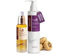 Karseell MACA CARE SYSTEM Pack Crème Définition Boucles 200ml + Sérum Huile d'Argan 50ml Soin Hydratant Anti-frisottis Réparateur Cheveux Bouclés Ondulés Abîmés Secs Brillance Nutrition Curly Method