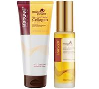 Karseell MACA CARE SYSTEM Pack Masque Capillaire Collagène 200ml + Sérum Huile d’Argan 50ml Réparation Profonde Hydratation Intense Brillance Anti Frizz Cheveux Secs et Abîmés Professionnel