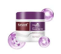 Karseell Masque Cheveux Violet 100ml, Neutralise Les Reflets Jaunes, Répare Les Cheveux Abîmés, pour Cheveux Blonds, Platine, Blancs Ou Gris
