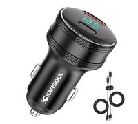 KARSOUL Chargeur Voiture USB C 80W PD/PPS 55W QC3.0 25W Chargeur Allume Cigare USB, Adaptateur Prise 12V-24V, Allume Cigare pour Phone 16/15/14, Galaxy S25/S24, iPad, Accessoires Auto
