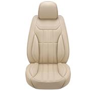 Karstry Housses de Siège de Voiture Universelle, Ensemble Complet de Housses Siege Auto Universel en Cuir, Compatible avec Les Airbags Latéraux, Couvre Sieges pour Avant et Arrière, Beige
