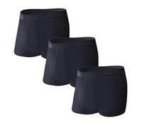 KARSWATT Lot de 3 caleçons boxeurs lavables pour incontinence urinaire pour homme, réutilisables et étanches pour protection contre les fuites urinaires (4XL, noir)