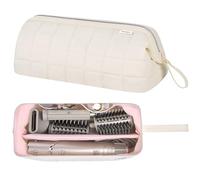 KarSyon Sac de voyage pour outils de cheveux Dyson Airwrap - Support pour sèche-cheveux requin - Style flexible - Brosse droite - Accessoires Revlon - Étui de transport plat pour fer à friser (beige)