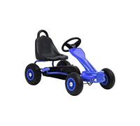 Kart à Pédales avec Pneus Bleu avec Frein à Main pour Enfants Voiture