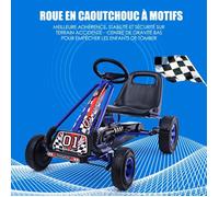 Kart à Pédales en Métal 1 Place Bleu avec Roues en Caoutchouc 101 x 61 x 62CM Convient pour 3 à 8 ans Go Karting Enfant