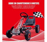 Kart À Pédales En Métal 1 Place Rouge Avec Roues En Caoutchouc 101 X 61 X 62cm Convient Pour 3 À 8 Ans Go Karting Enfant
