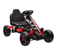 Kart à pédales pour enfants - AIYAPLAY - roue libre, frein, roues EVA antidérapantes - plastique et métal - 100x59x60,5cm - rouge