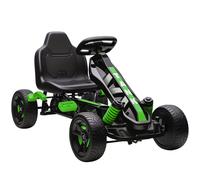 Kart À Pédales Enfant - Go Kart - Carter Chaine Fermé - Marche Av Ar - Métal Plastique Noir Vert