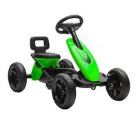 Kart À Pédales Enfant - Go Kart - Carter Chaine Fermé - Marche Av Ar - Métal Plastique Noir Vert