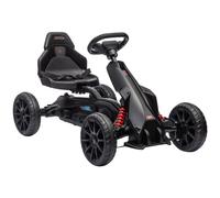 HOMCOM - Kart à pédales pour enfants - Plastique - 100x58x58.5cm - Noir
