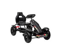 HomCom Kart à pédales enfant Formule 1 Racing Passione Italia pneus gonflables caoutchouc Noir
