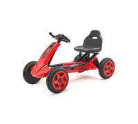 VEVOR Kart à Pédales Enfants 3-8 Ans, Kart Tout-terrain à 4 Roues, avec Siège Réglable, Grandes Roues Antidérapantes, Jouet Voiture de Course d'Extérieur, Véhicule à Pédales pour Garçons Filles, Rouge