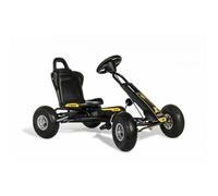 Ferbedo Go Kart AT X-Racer 105007 (Kart Noir avec Volant sonore et pneus gonflables, à partir d'environ 3-8 Ans) 102 x 60 x 64 cm