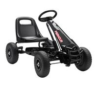 Kart à pédales - Go-Kart pour enfants - AIYAPLAY - siège réglable, pneus EVA, embrayage manuel et frein - 110 x 61 x 62 cm - noir