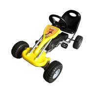 vidaXL Kart à Pédales Jaune pour Enfants Véhicule Voiture Jouet Jardin Terrain 90252