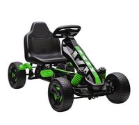 Kart à pédales pour enfants - AIYAPLAY - roue libre, frein, roues EVA antidérapantes - plastique et métal - 100x59x60,5cm - vert