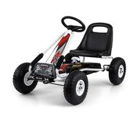 Kart à Pédales Sportif Thor Blanc pour Enfants de 3 à 8 Ans