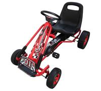 Kart à Pédales Rouge Siège Ajustable Voiture Auto Véhicule Karting vidaXL
