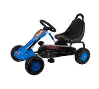 Kart Acier - Réglable - Frein à Main - Max 35 Kilo - 3-4 Ans - Bleu/ Noir