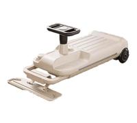 Kart électrique for Enfants, Voiture à Bascule, Fonction Nettoyage du Sol, Jouet d'extérieur for Enfants de 3 Ans et Plus(Beige)