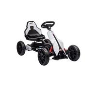 Kart électrique pour enfant 3+ Go kart 12V - 2 vitesses max. 5 Km/h - autonomie max. 50 min. - ceinture - blanc