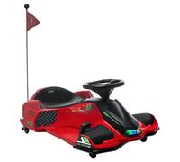 Kart électrique pour enfant - HOMCOM - 12V - vitesse réglable 3-8 km/h mode de dérive - PP et métal - 90 x 53 x 99 cm - rouge