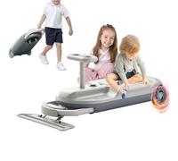Kart électrique pour enfants 12 V avec fonction de nettoyage du sol, 5 vitesses réglables, lumières d'ambiance et bac de rangement pour enfants de 3 à 7 ans, jouet d'intérieur et d'extérieur