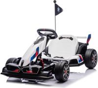 Kart électrique pour enfants BMW - Batterie 24V - 5 à 12 ans - avec fonction drift - Blanc