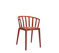 Kartell 5806/15 Venice Chaise - Polycarbonate - Lot de 2 Chaises - 51x75x51 cm - Rouge Orangé