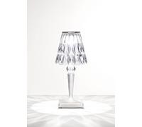 Kartell Lampe de table Battery - Sans fil LED - Cristal - HxØ 30x12 cm