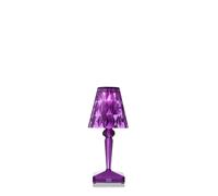 Kartell Battery Transparent Akku Tischleuchte, prune