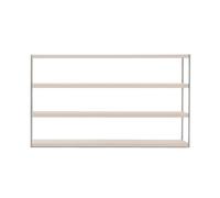 KARTELL bibliothèque au sol WISEWISE H 127 cm (Bois clair / Titane - MDF plaqué et acier peint)