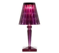 Kartell Lampe de table Big Battery LED Alimentation directe H 37,3 cm Ø 17 cm Prune