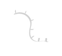 Kartell Bookworm, Bibliothèque Flexible, 7 Serre-livres (320cm), Aluminium