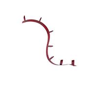 Kartell Bookworm, Bibliothèque Flexible, 7 Serre-livres (320cm), Rouge vin