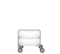 KARTELL meuble avec roues et 2 tiroirs MOBIL (Glace - PMMA opaline)