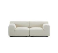 KARTELL canapé 2 places PLASTICS DUO 176 cm (Blanc - Tissu Orsetto)