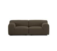 KARTELL canapé 2 places PLASTICS DUO 176 cm (Marron - Tissu Orsetto)