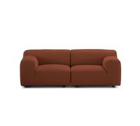 KARTELL canapé 2 places PLASTICS DUO 176 cm (Rouille - Tissu Orsetto)