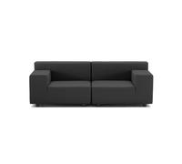 KARTELL canapé 2 places PLASTICS DUO TECH FABRIC 176 cm (Noir - Faux cuir)