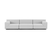 KARTELL canapé 3 places PLASTICS DUO TECH FABRIC 264 cm (Blanc - Faux cuir)