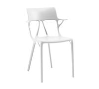 KARTELL chaise avec accoudoirs AI - THE FIRST CHAIR CREATED BY A.I. BLANC